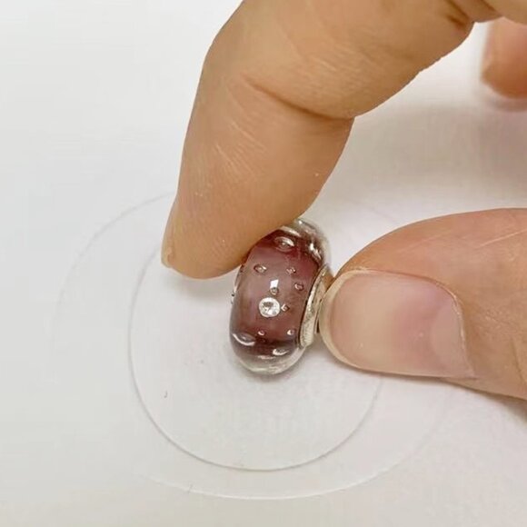 Pandora Lavender Purple Colored Glass Bead String Beaded Bracelet S925 Ale - Picture 4 of 4